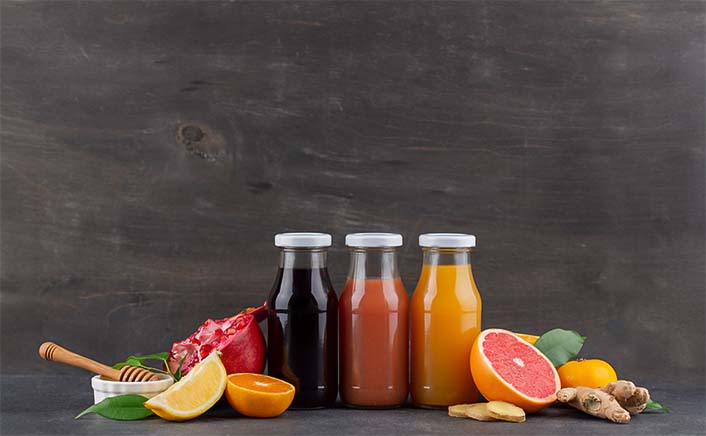 Biodegradable drinking straws with green leaves