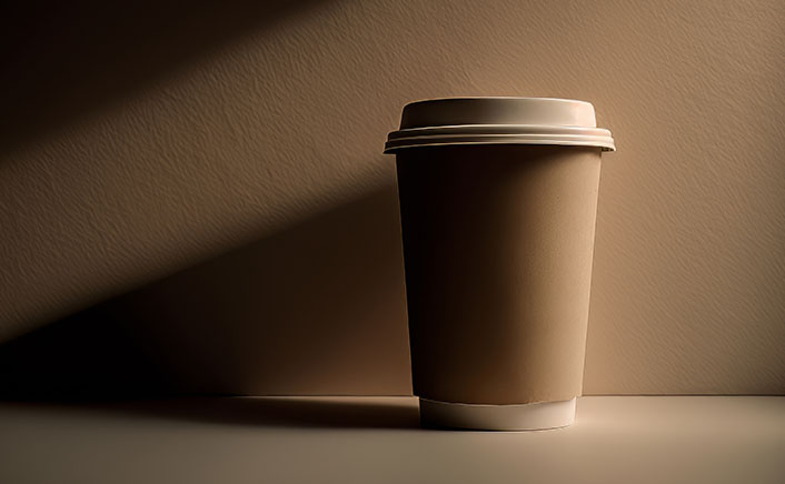 Biodegradable drinking straws with green leaves